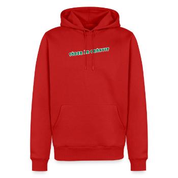Süden ist grün-weiß - Männer Premium Bio Hoodie - Rot - Vorne - Nico (187cm)