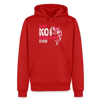 Best Koi Grandma Ever Funny Pond Hobby Fan - Männer Premium Bio Hoodie - Rot - Vorne - Nico (187cm)
