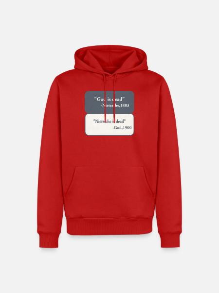 God is Dead - Nietzsche  - Männer Premium Bio Hoodie - Rot