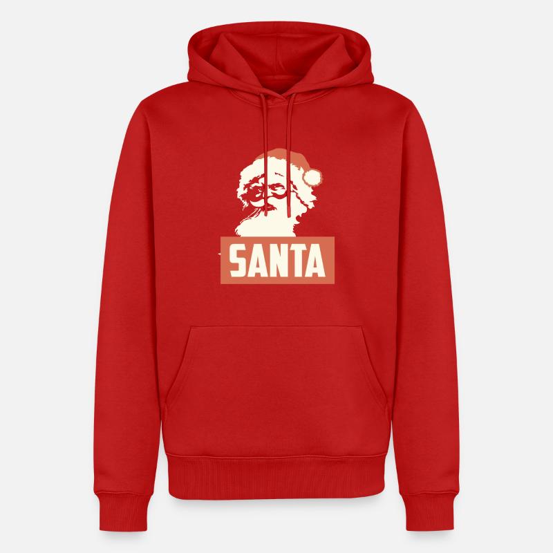 RETRO SANTA CHRISTMAS - Sweat à capuche Premium bio Homme - rouge