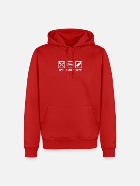 surfer - Men’s Premium Organic Hoodie - red