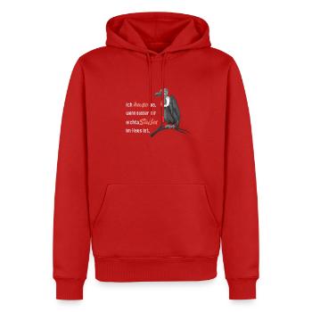Ich hasse es Geier Humor lustige Sprüche - Männer Premium Bio Hoodie - Rot - Vorne - Nico (187cm)