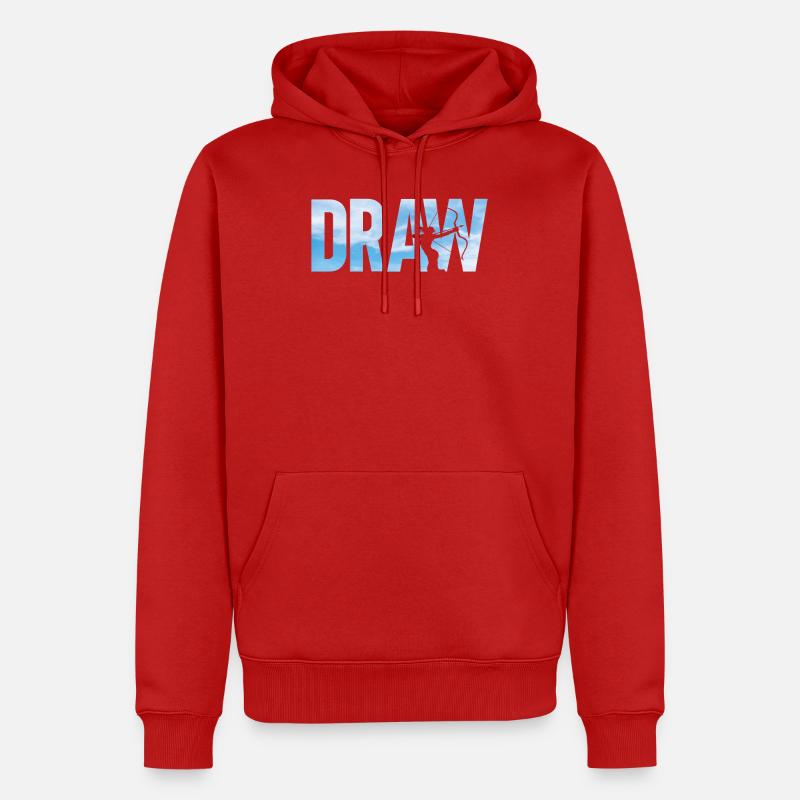 Archery Bow Archer Draw - Männer Premium Bio Hoodie - Rot