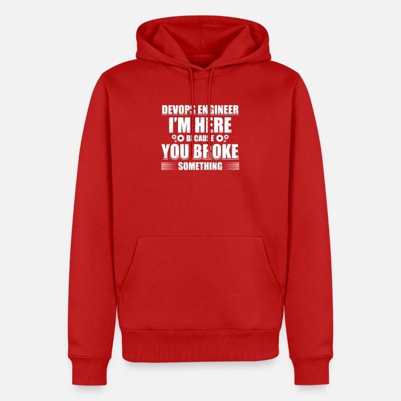 Sys-Admin Entwickler Devops-Ingenieur - Männer Premium Bio Hoodie - Rot