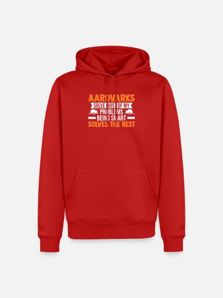 Erdferkel Geschenk Aardvark - Männer Premium Bio Hoodie - Rot