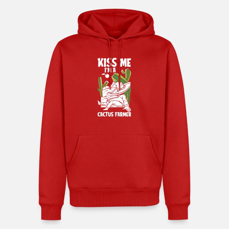 Cactus Jardin Cactus - Sweat à capuche Premium bio Homme - rouge