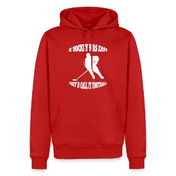 Eishockey Geschenk Eishockeyteam Wintersport - Männer Premium Bio Hoodie - Rot - Vorne - Nico (187cm)