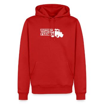 Farming Farmer Vintage Tractor - Männer Premium Bio Hoodie - Rot - Vorne - Nico (187cm)