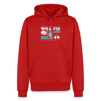 Neurologe Neurochirurgie Neurochirurg - Männer Premium Bio Hoodie - Rot - Vorne - Nico (187cm)