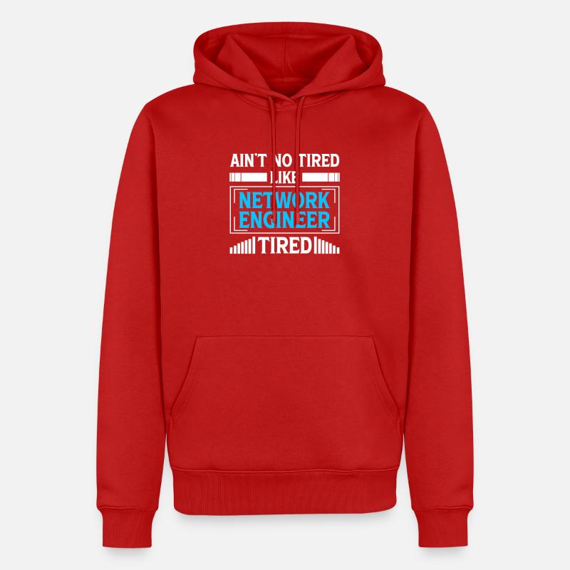 Computer-Netzwerktechnik Netzwerkingenieur - Männer Premium Bio Hoodie - Rot