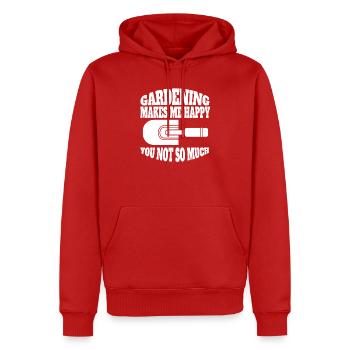 Jardinier Jardinier Jardinier Jardinier Amateur Jardinier - Sweat à capuche Premium bio Homme - rouge - Devant - Nico (187cm)