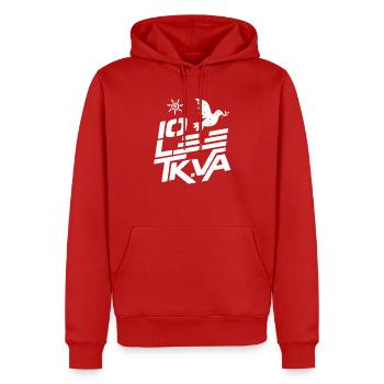 Hebrew Hebräisch subtile Designs Ten Li Tikvah - Männer Premium Bio Hoodie - Rot - Vorne - Nico (187cm)