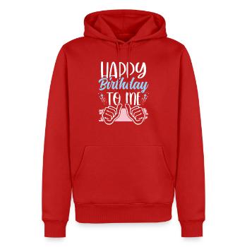 anniversaire pour moi - Sweat à capuche Premium bio Homme - rouge - Devant - Nico (187cm)