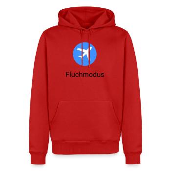 Airplane Mode Swearing Airplane Icon Office Humor Funny - Men’s Premium Organic Hoodie - red - Front - Nico (187cm)