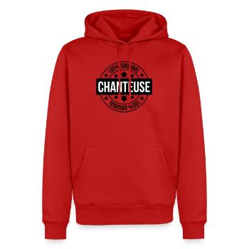 Singer - Singing - Song - Men’s Premium Organic Hoodie - red - Front - Nico (187cm)