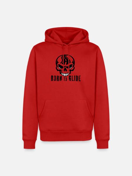 Né pour planer - Sweat à capuche Premium bio Homme - rouge