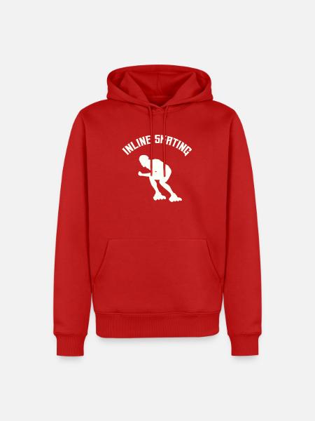 Roller - Sweat à capuche Premium bio Homme - rouge