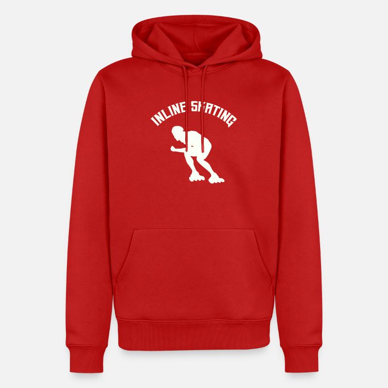 Inline Skating - Männer Premium Bio Hoodie - Rot