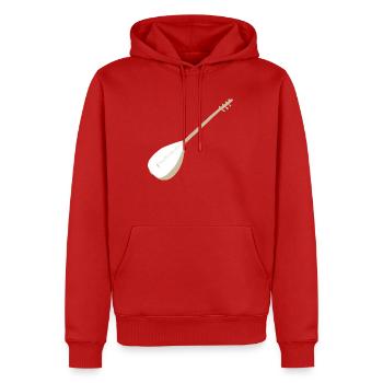 Melodien der Seele. Die türkische Saz im Fokus - Männer Premium Bio Hoodie - Rot - Vorne - Nico (187cm)