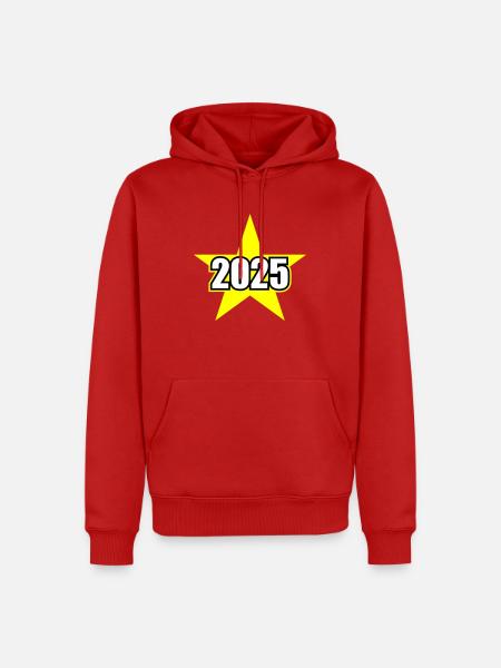 2025 Star - Men’s Premium Organic Hoodie - red