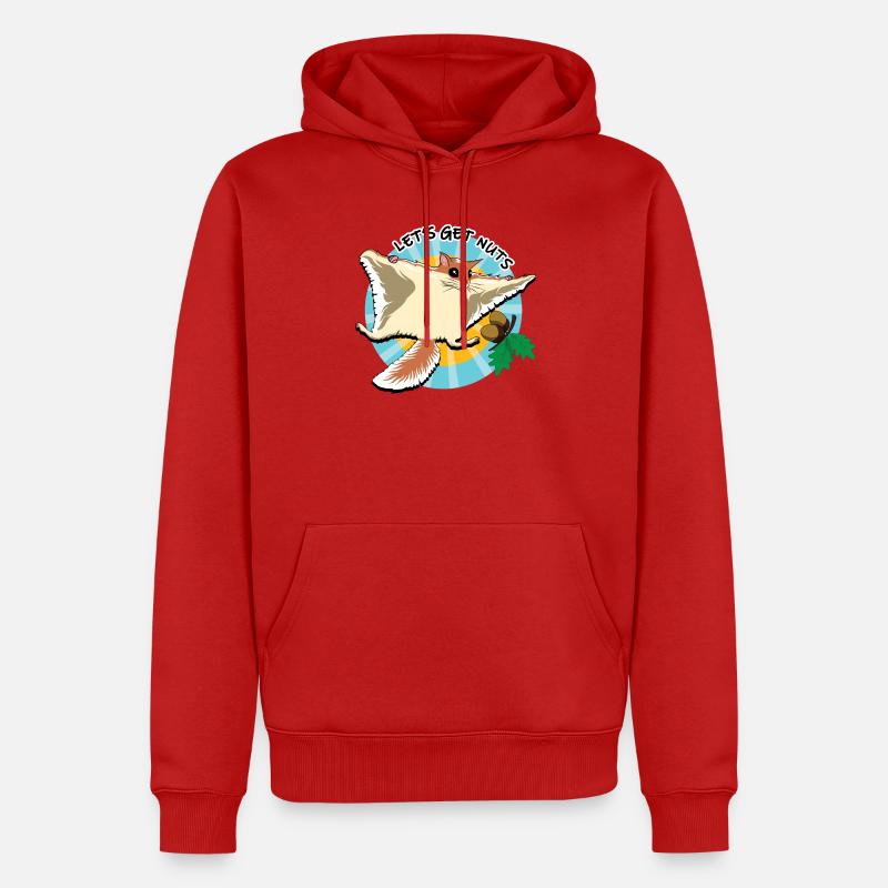 Écureuil volant - Let's Get Nuts - Sweat à capuche Premium bio Homme - rouge