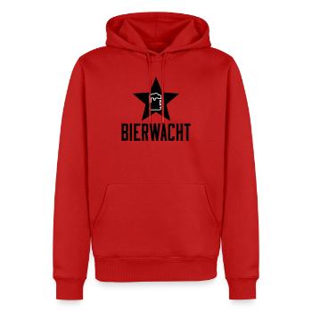 Bierkrug Linienkunst - Männer Premium Bio Hoodie - Rot - Vorne - Nico (187cm)