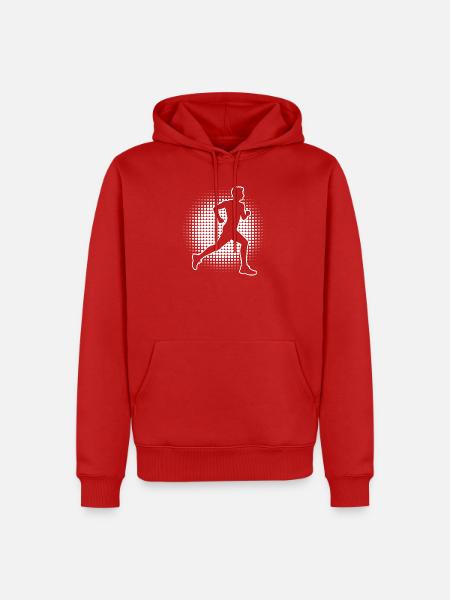Geschenkidee für einen Running mit Running - Männer Premium Bio Hoodie - Rot