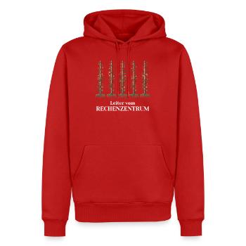 Leiter vom Rechenzentrum Gärtner - Männer Premium Bio Hoodie - Rot - Vorne - Nico (187cm)