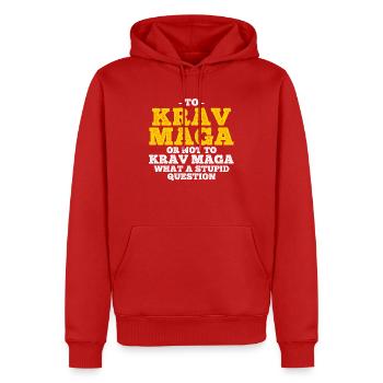 Israelischer Kampfsport Krav Maga - Männer Premium Bio Hoodie - Rot - Vorne - Nico (187cm)