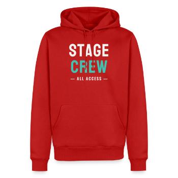 Équipe de scène Toute l’Accès Concert de l’équipe de scène - Sweat à capuche Premium bio Homme - rouge - Devant - Nico (187cm)