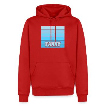 Girl's name Fanny - Men’s Premium Organic Hoodie - red - Front - Nico (187cm)
