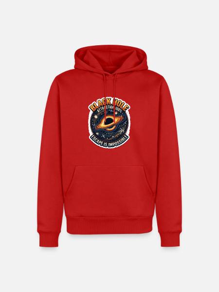 Schwarzes Loch Anziehung 100% - Männer Premium Bio Hoodie - Rot