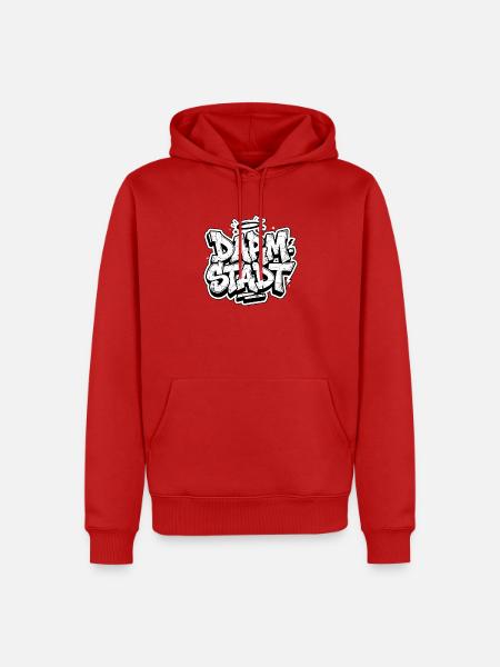 Graffiti Darmstadt - Männer Premium Bio Hoodie - Rot