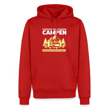 Campen Bier Camper Geschenk - Männer Premium Bio Hoodie - Rot - Vorne - Nico (187cm)
