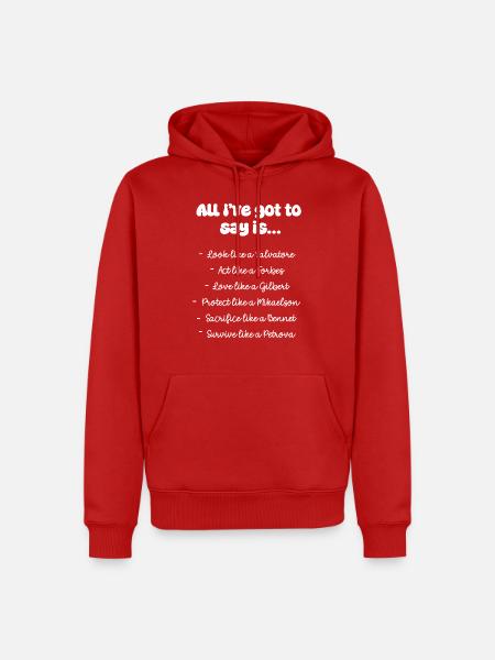 Mystisch lustiger Spruch - weiß - Männer Premium Bio Hoodie - Rot
