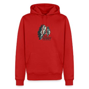natural born hunter The Spirit - Men’s Premium Organic Hoodie - red - Front - Nico (187cm)