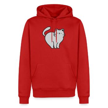 Chats Chats - Sweat à capuche Premium bio Homme - rouge - Devant - Nico (187cm)