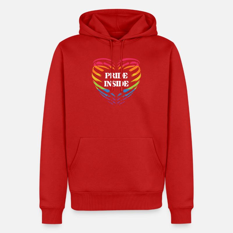 LGBT Pride Monat - Pride Inside - Männer Premium Bio Hoodie - Rot