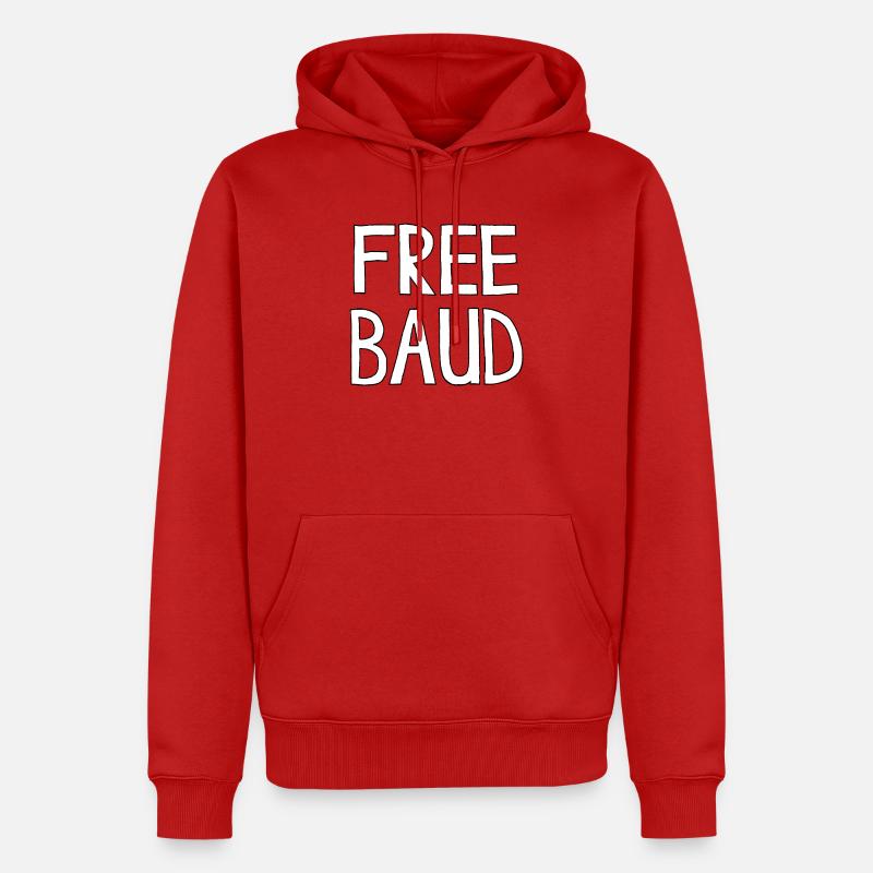 BAUD LIBRE - Sweat à capuche Premium bio Homme - rouge