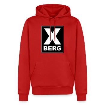 Berlin Kreuzberg X montagne - Sweat à capuche Premium bio Homme - rouge - Devant - Nico (187cm)