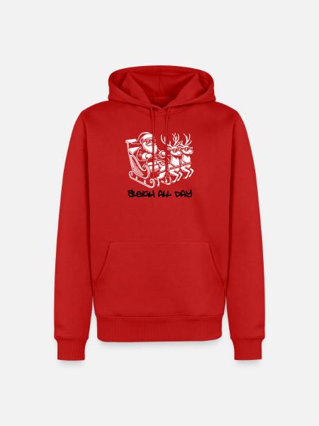 Cooler Santa – Sleigh All Day - Männer Premium Bio Hoodie - Rot