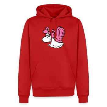 Schnecke Mädchen weiblich süß hübsch Schleife Frau - Männer Premium Bio Hoodie - Rot - Vorne - Nico (187cm)