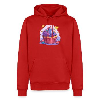 Rêve de cupcakes Sweet Bear - Sweat à capuche Premium bio Homme - rouge - Devant - Nico (187cm)