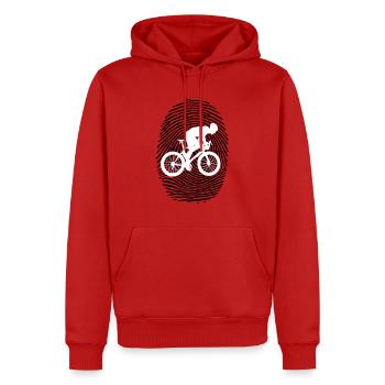 Cyclists - Men’s Premium Organic Hoodie - red - Front - Nico (187cm)