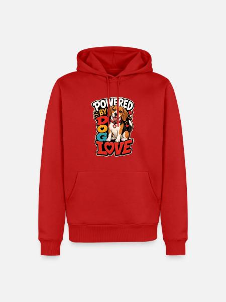 Beagle - Männer Premium Bio Hoodie - Rot