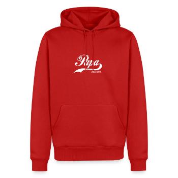 Dad seit 2016! - Männer Premium Bio Hoodie - Rot - Vorne - Nico (187cm)