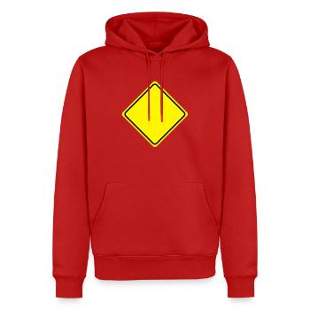 Panneau d'avertissement jaune vide - 2 vecteur de - Sweat à capuche Premium bio Homme - rouge - Devant - Nico (187cm)
