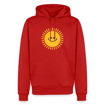 sun_baby_r2 - Männer Premium Bio Hoodie - Rot - Vorne - Nico (187cm)