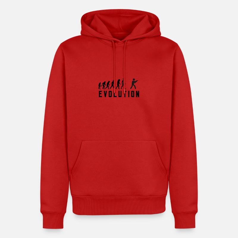 Evolution du tireur d'élite - Sweat à capuche Premium bio Homme - rouge