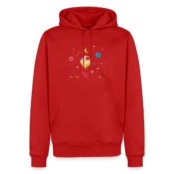 Astronaut Sandwich Liebe Astronomie Sandwich - Männer Premium Bio Hoodie - Rot - Vorne - Nico (187cm)